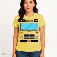 School Bus Costume Simple Halloween Costume Women's T-Shirt thumb 4