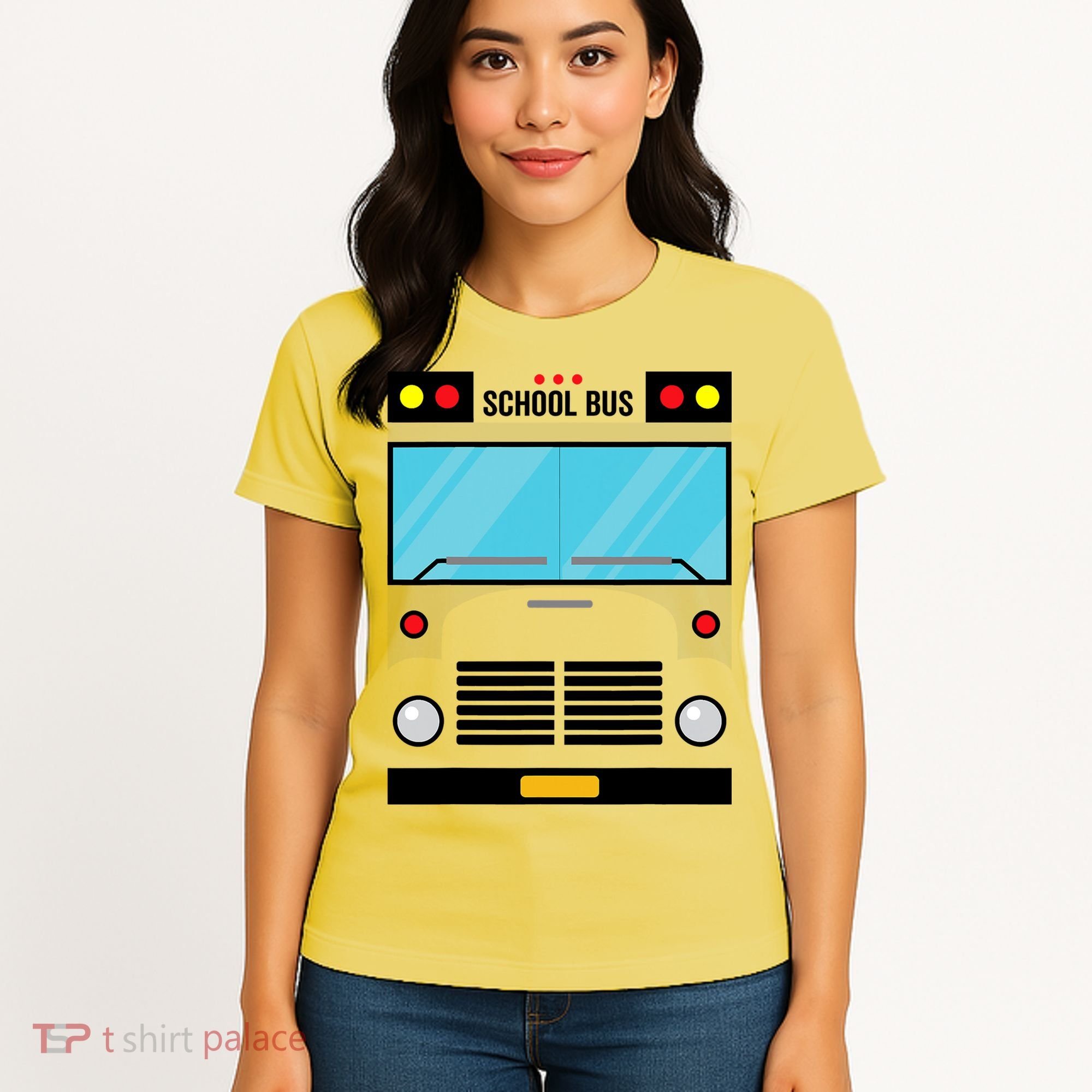 School Bus Costume Simple Halloween Costume Women's T-Shirt
