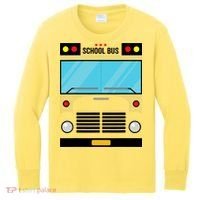 School Bus Costume Simple Halloween Costume Kids Long Sleeve Shirt thumb 0