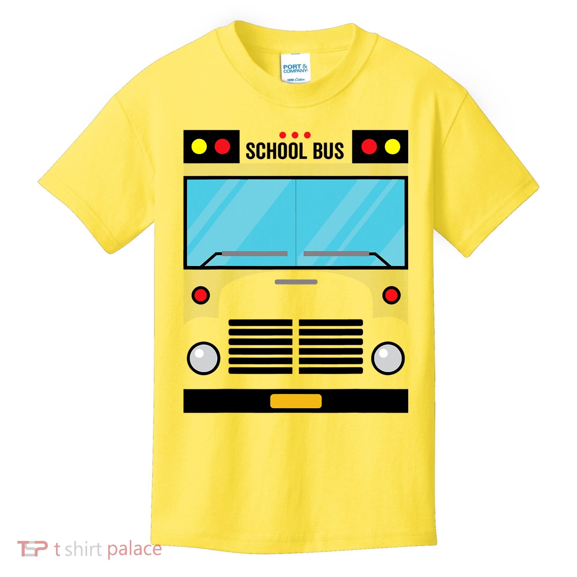 School Bus Costume Simple Halloween Costume Kids T-Shirt