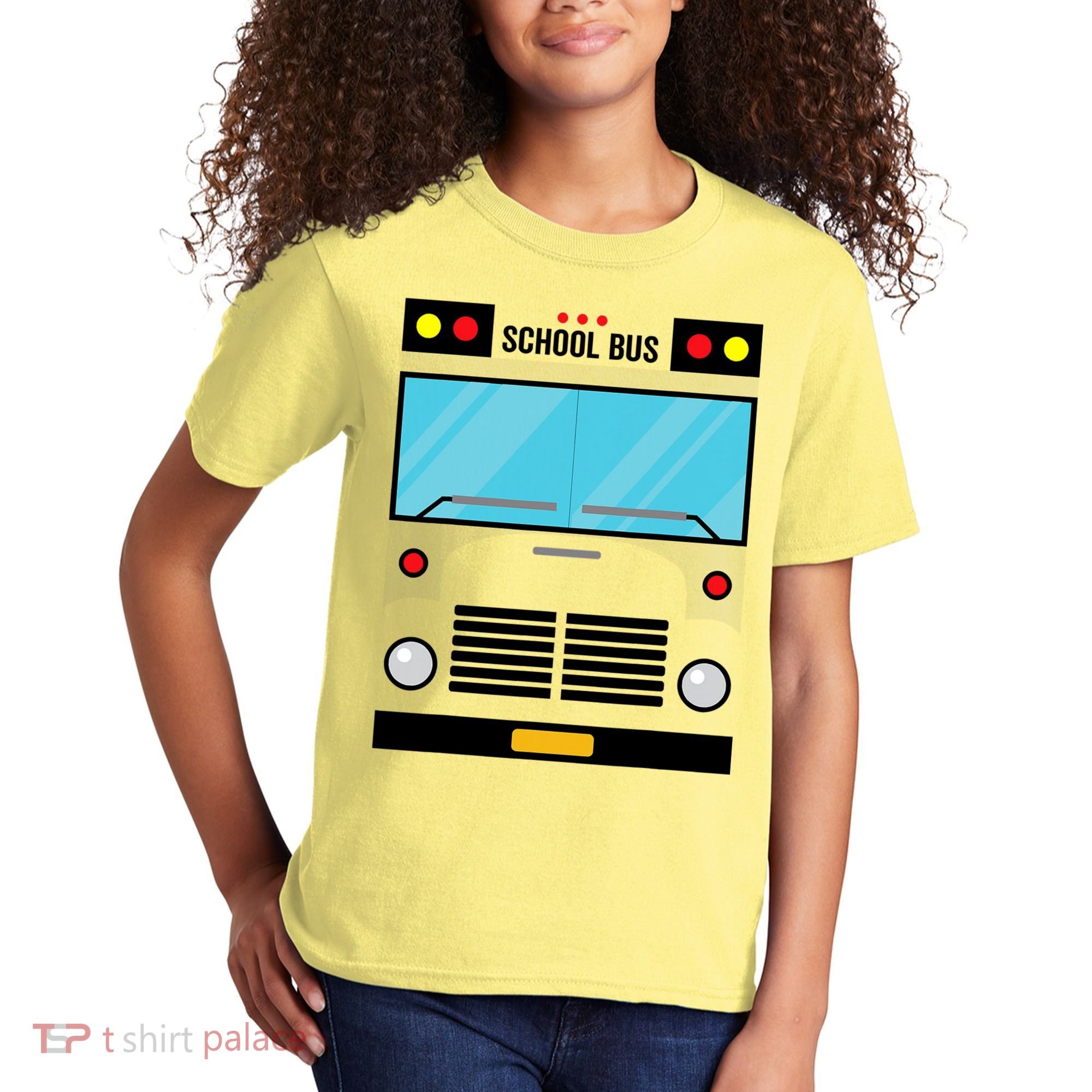 School Bus Costume Simple Halloween Costume Kids T-Shirt