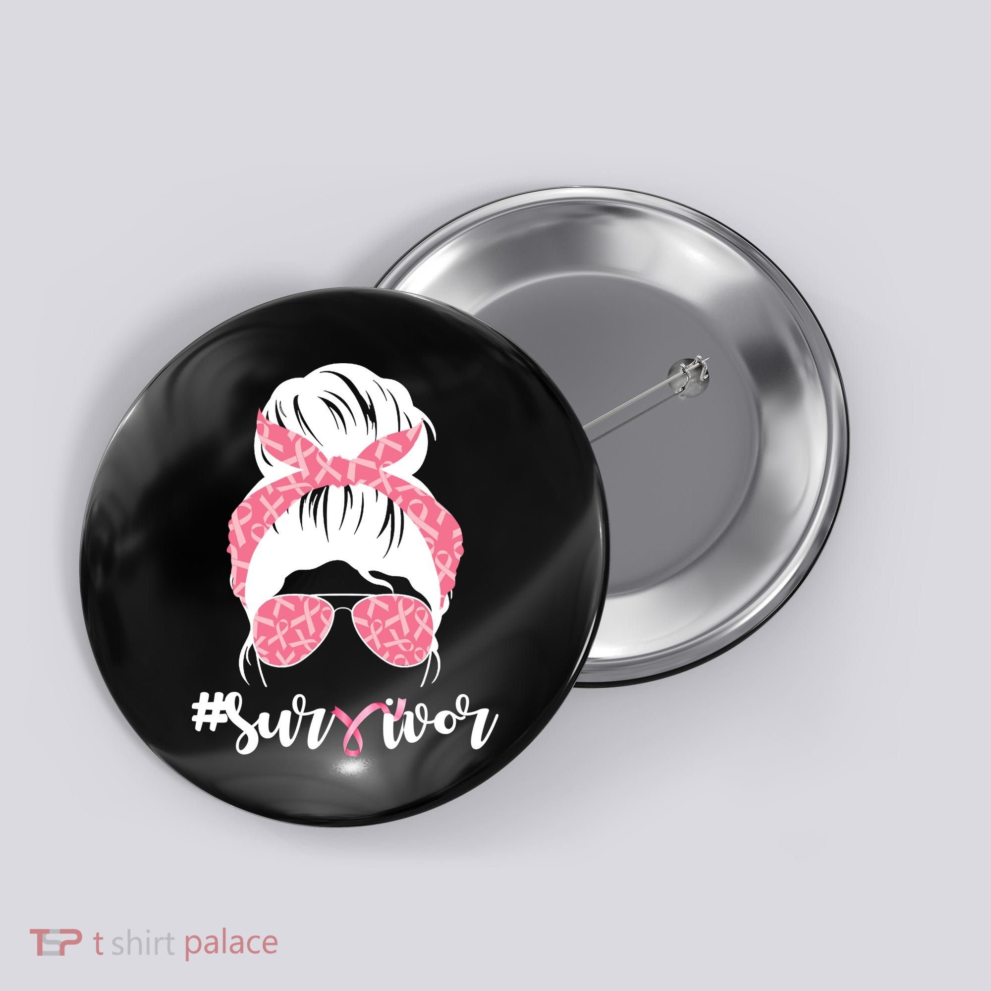 Survivor Breast Cancer Girl Button