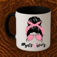 Survivor Breast Cancer Girl Coffee Mug thumb 2