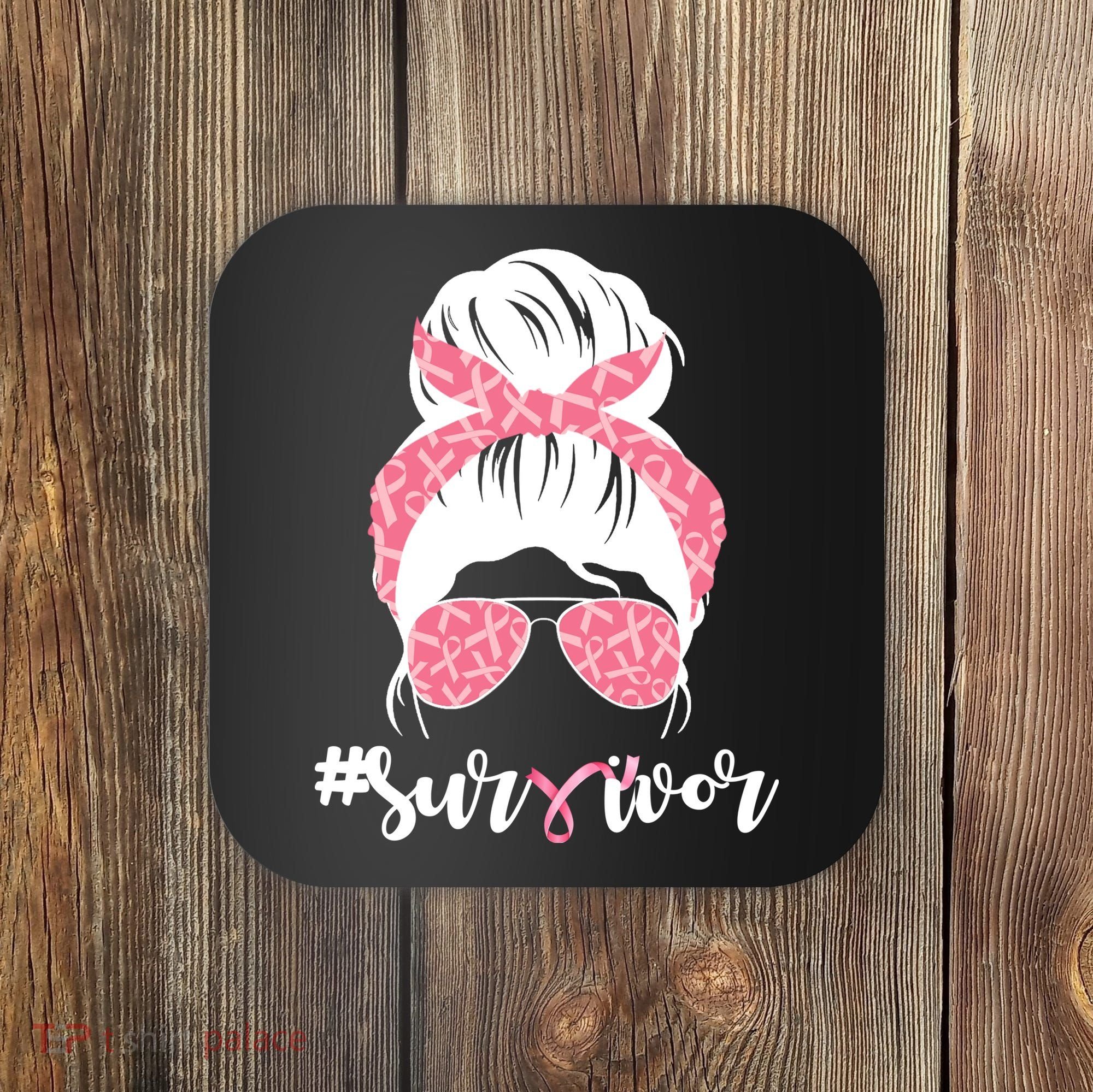 Survivor Breast Cancer Girl Coaster