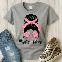 Survivor Breast Cancer Girl Women's T-Shirt thumb 3
