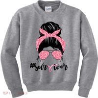 Survivor Breast Cancer Girl Kids Sweatshirt thumb 0
