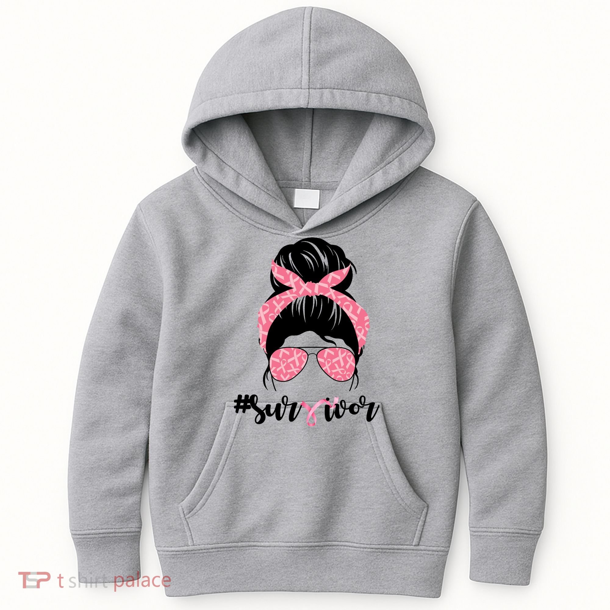 Survivor Breast Cancer Girl Kids Hoodie