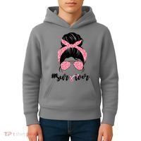 Survivor Breast Cancer Girl Kids Hoodie thumb 4