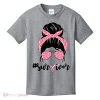 Survivor Breast Cancer Girl Kids T-Shirt thumb 0