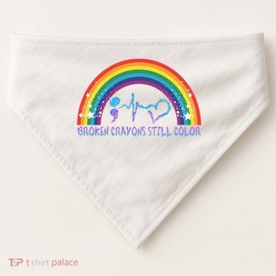 Semicolon Broken Crayons Still Color Suicide Prevention Awareness USA-Made Doggie Bandana