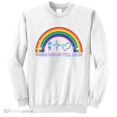 Semicolon Broken Crayons Still Color Suicide Prevention Awareness Sweatshirt