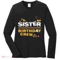 Sister Birthday Crew Construction Family Birthday Party Women's Long Sleeve Shirt thumb 0