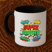 Superhero Brother Costume For Comic Book Birthday Coffee Mug thumb 2
