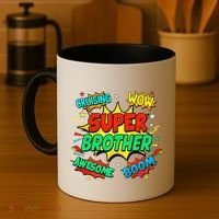 Superhero Brother Costume For Comic Book Birthday Coffee Mug thumb 4