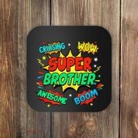 Superhero Brother Costume For Comic Book Birthday Coaster thumb 0