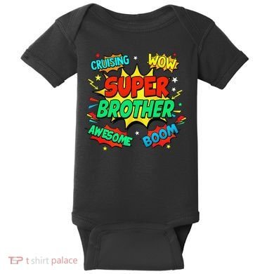 Superhero Brother Costume For Comic Book Birthday Baby Bodysuit