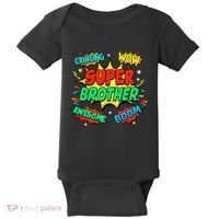 Superhero Brother Costume For Comic Book Birthday Baby Bodysuit thumb 0
