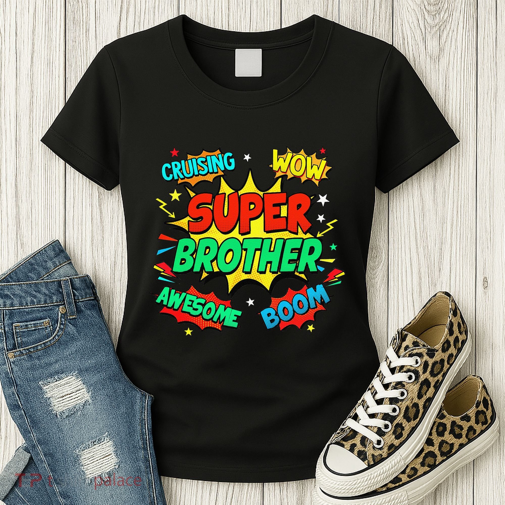 Superhero Brother Costume For Comic Book Birthday Women's T-Shirt