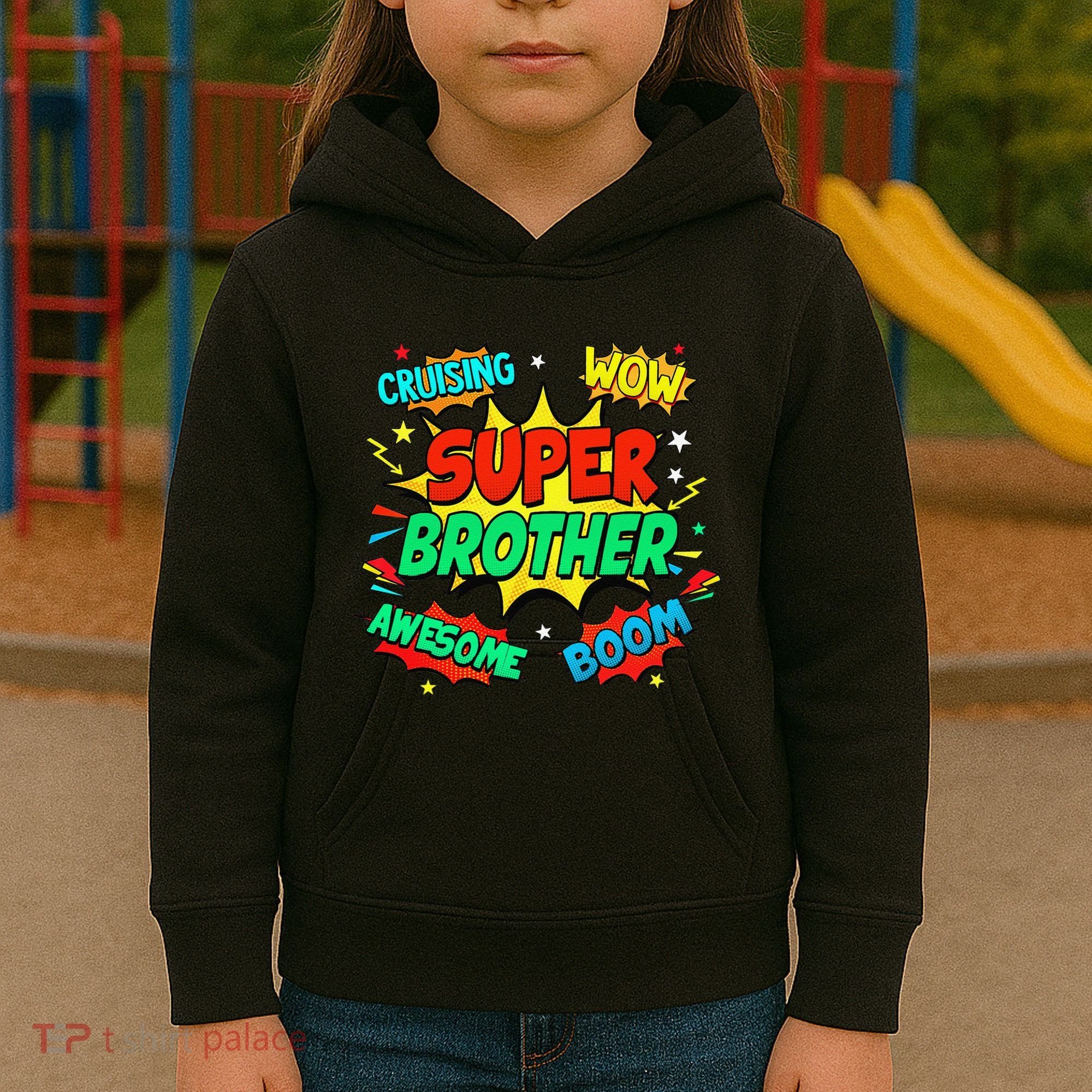 Superhero Brother Costume For Comic Book Birthday Kids Hoodie