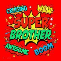 Superhero Brother Costume For Comic Book Birthday Santa Hat thumb 1