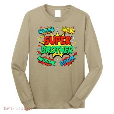 Superhero Brother Costume For Comic Book Birthday Long Sleeve Shirt