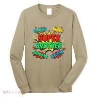 Superhero Brother Costume For Comic Book Birthday Long Sleeve Shirt thumb 0