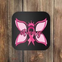 Strong Breast Cancer Awareness Butterfly Coaster thumb 0