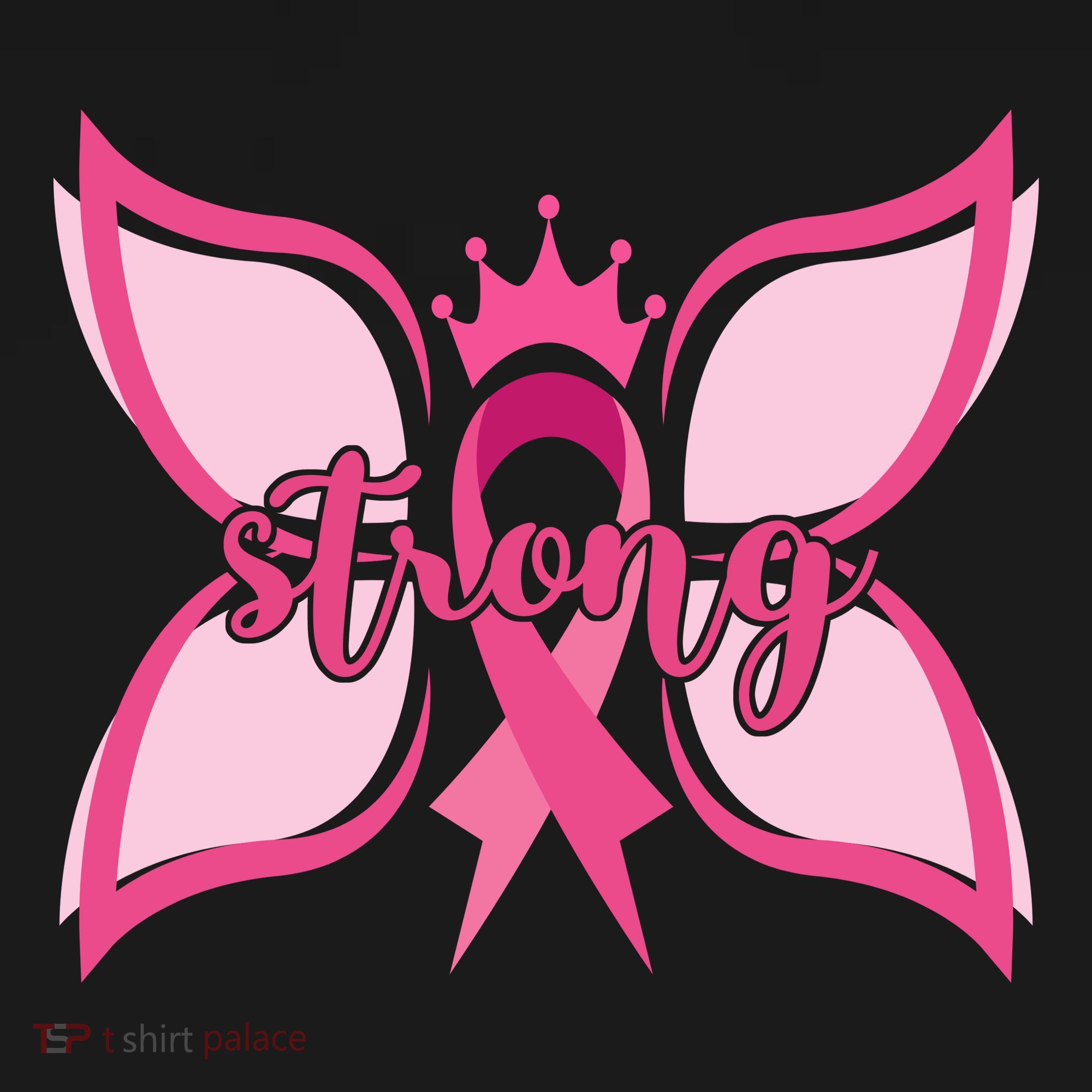 Strong Breast Cancer Awareness Butterfly Coaster