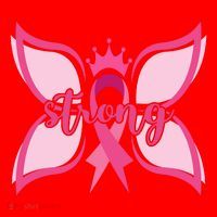 Strong Breast Cancer Awareness Butterfly Santa Hat thumb 1