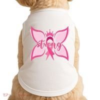 Strong Breast Cancer Awareness Butterfly Doggie Tank thumb 0
