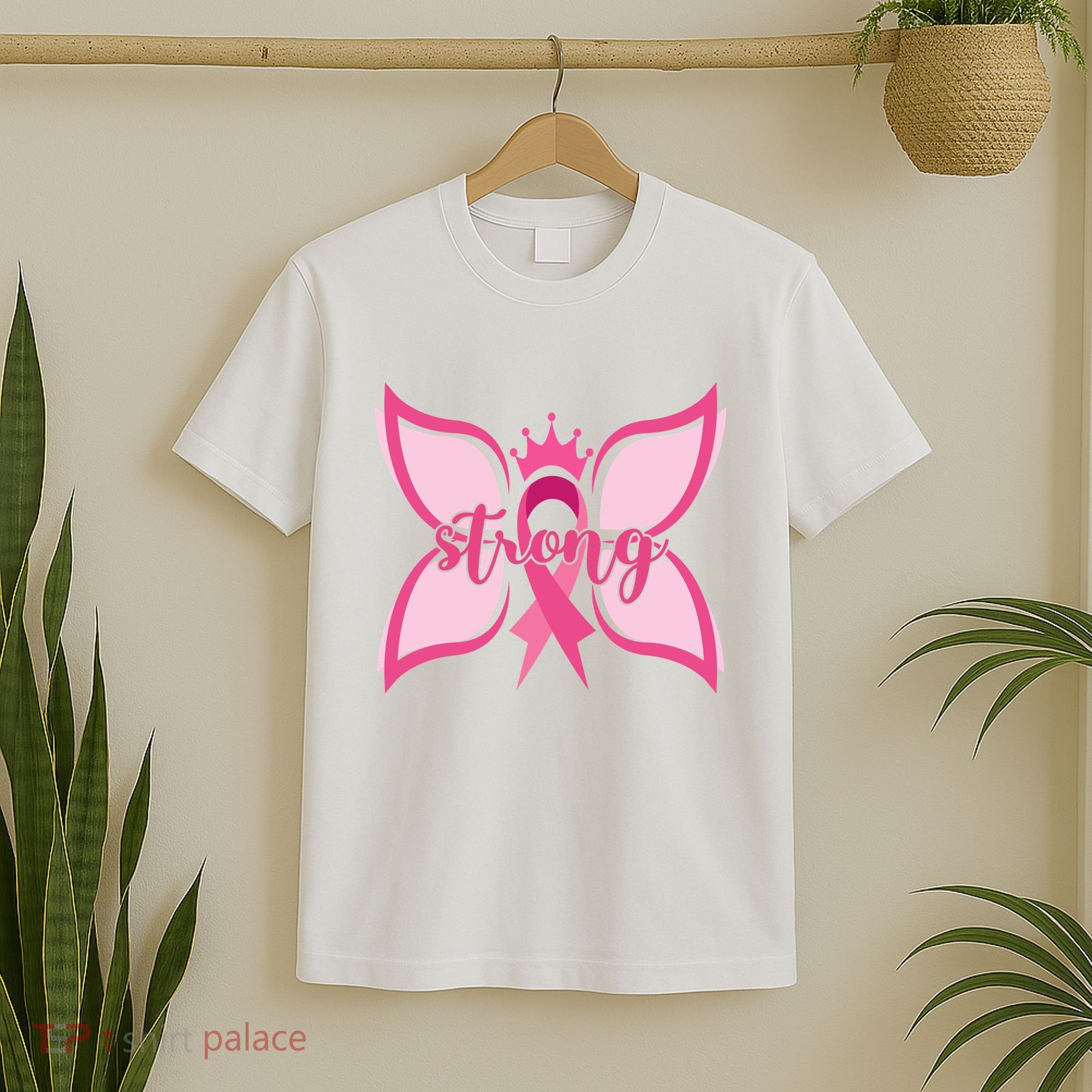 Strong Breast Cancer Awareness Butterfly T-Shirt