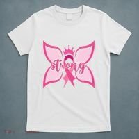 Strong Breast Cancer Awareness Butterfly T-Shirt thumb 5