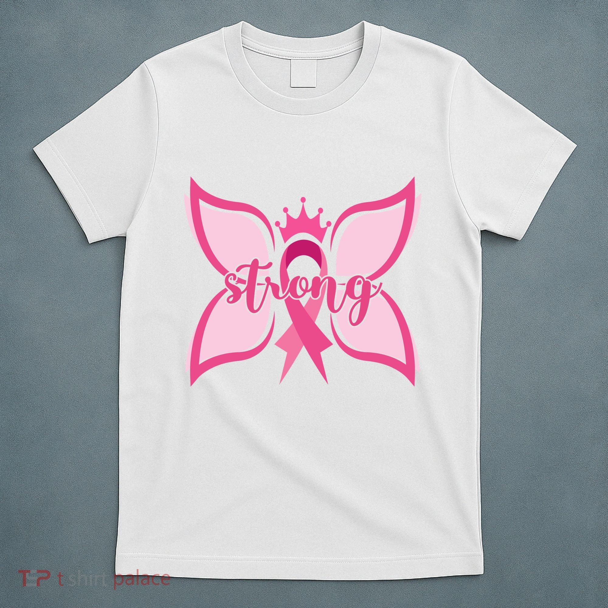 Strong Breast Cancer Awareness Butterfly T-Shirt