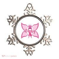 Strong Breast Cancer Awareness Butterfly Ornament thumb 0