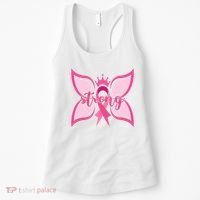 Strong Breast Cancer Awareness Butterfly Women's Tank Top thumb 0