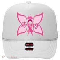 Strong Breast Cancer Awareness Butterfly Hat thumb 0