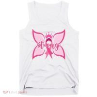 Strong Breast Cancer Awareness Butterfly Tank Top thumb 0