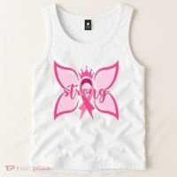 Strong Breast Cancer Awareness Butterfly Tank Top thumb 2