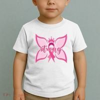 Strong Breast Cancer Awareness Butterfly Toddler T-Shirt thumb 2