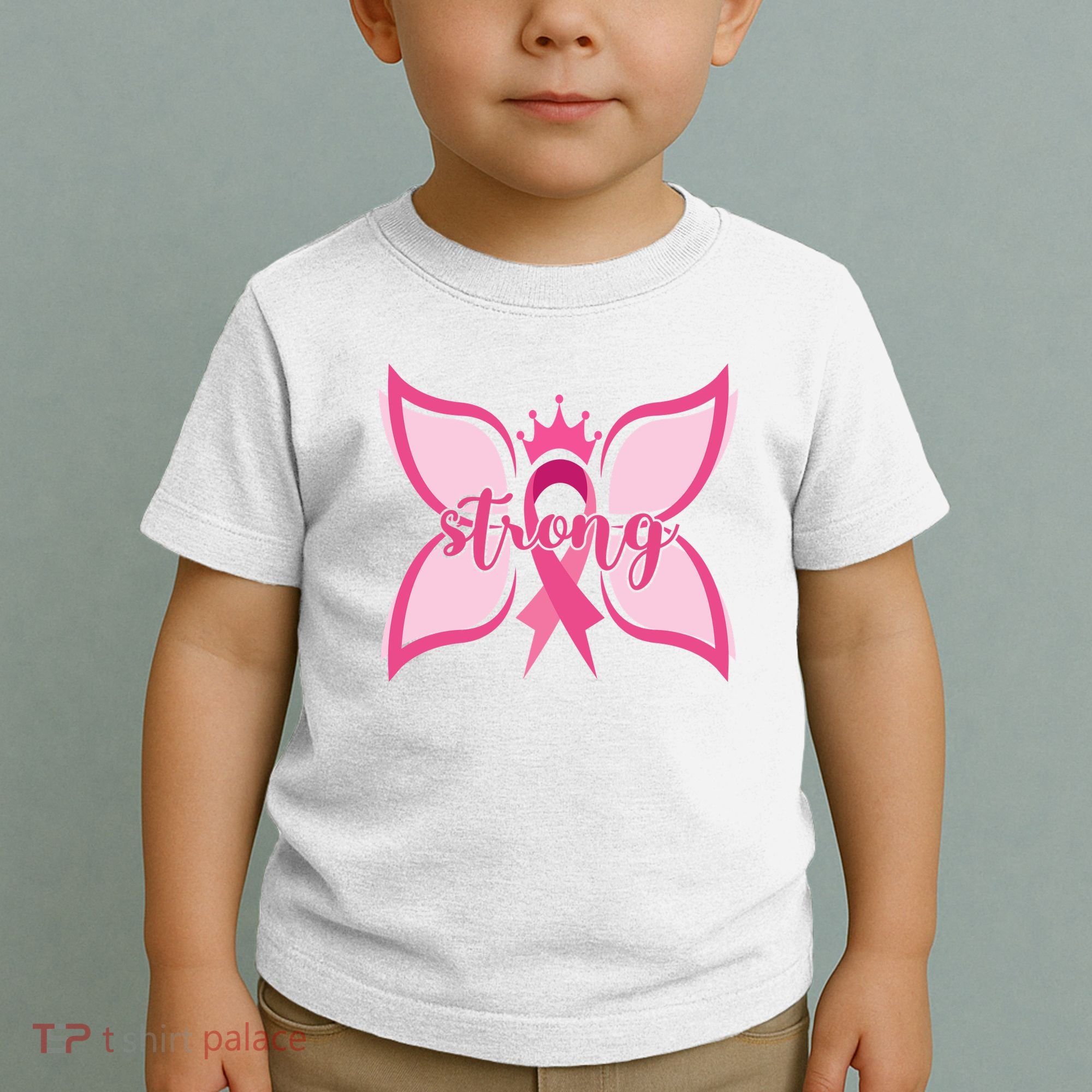 Strong Breast Cancer Awareness Butterfly Toddler T-Shirt