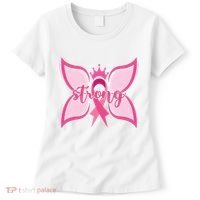 Strong Breast Cancer Awareness Butterfly Women's T-Shirt thumb 0