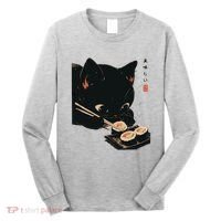 Sushi Black Cat LoverS Delight And Modern Minimalist Art Long Sleeve Shirt thumb 0