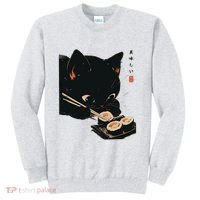 Sushi Black Cat LoverS Delight And Modern Minimalist Art Sweatshirt thumb 0