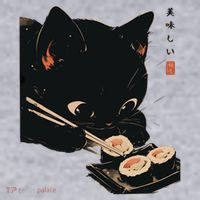 Sushi Black Cat LoverS Delight And Modern Minimalist Art Women's Sweatshirt thumb 2
