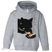 Sushi Black Cat LoverS Delight And Modern Minimalist Art Toddler Hoodie thumb 0