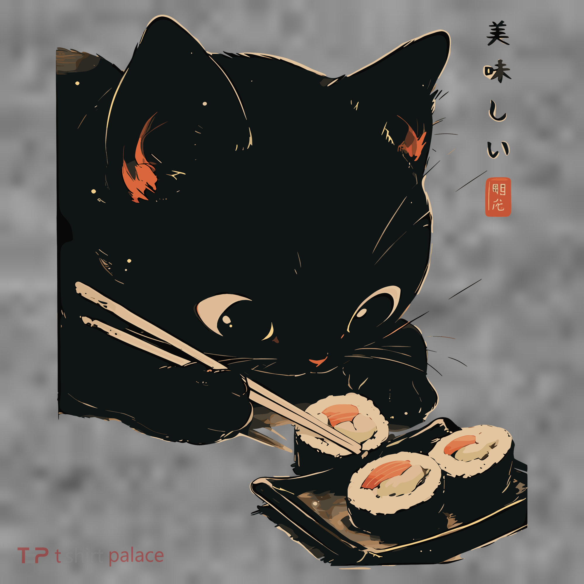 Sushi Black Cat LoverS Delight And Modern Minimalist Art Toddler Hoodie