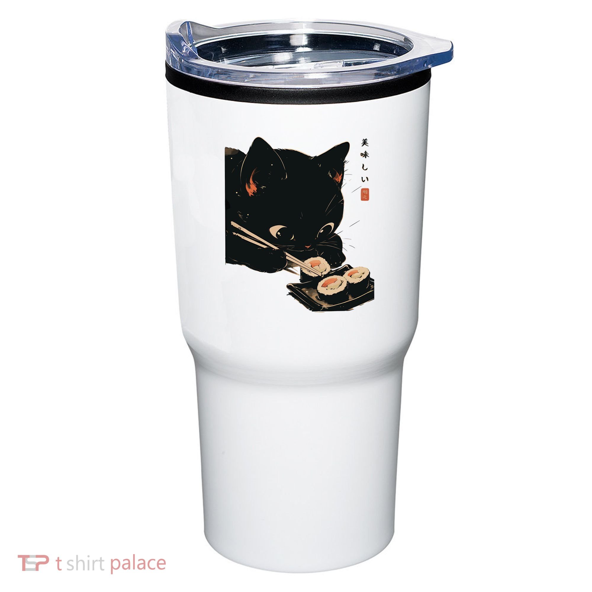 Sushi Black Cat LoverS Delight And Modern Minimalist Art Tumbler