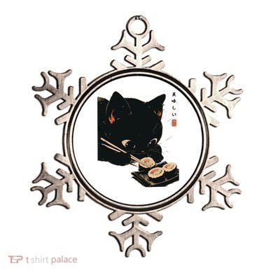 Sushi Black Cat LoverS Delight And Modern Minimalist Art Ornament