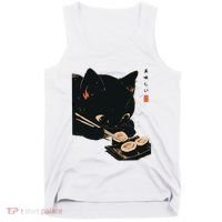 Sushi Black Cat LoverS Delight And Modern Minimalist Art Tank Top thumb 0