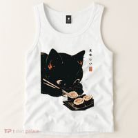 Sushi Black Cat LoverS Delight And Modern Minimalist Art Tank Top thumb 2